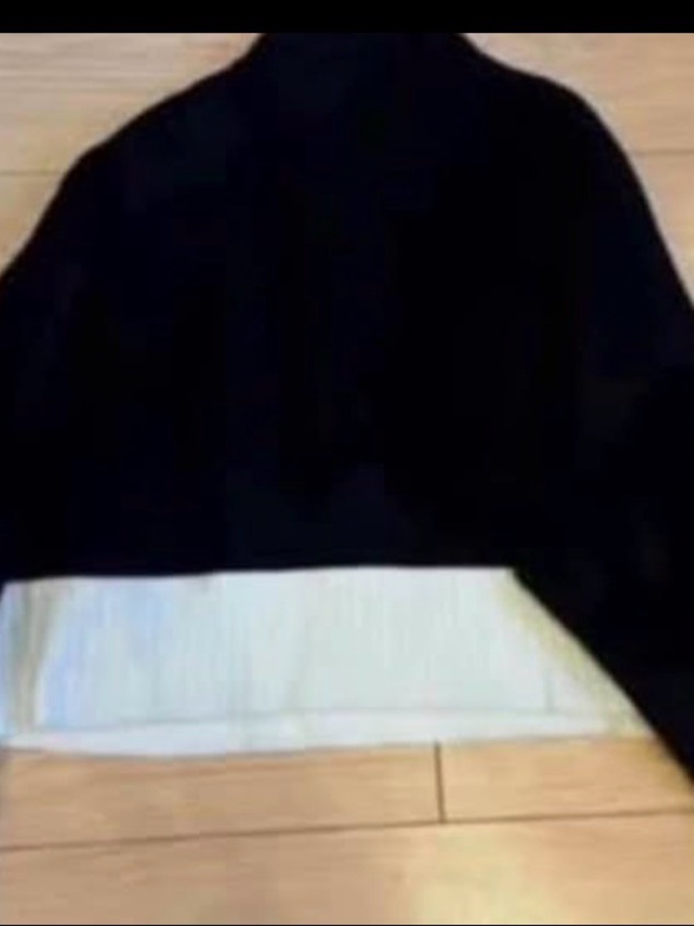 Zara Black and White Cropped Knit Sweater
